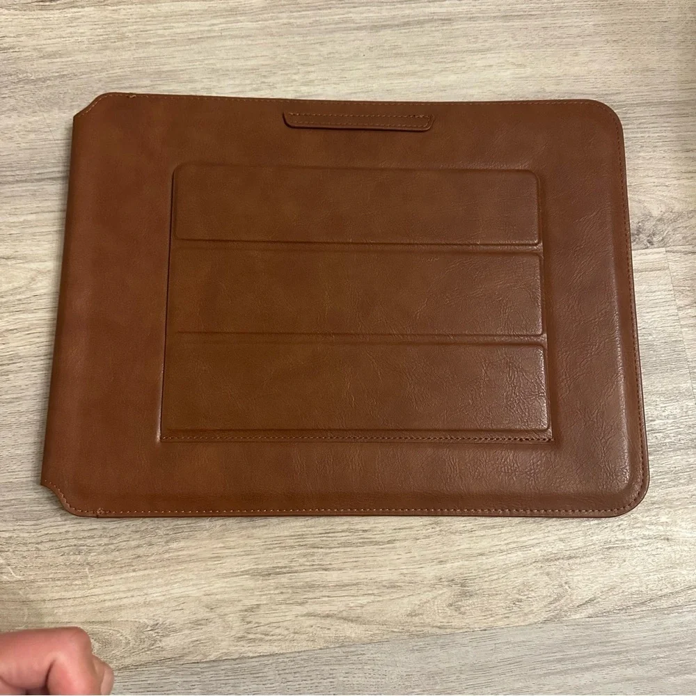Leather laptop iPad sleeve Leather Laptop Case with Mouse Pad Notebook Computer